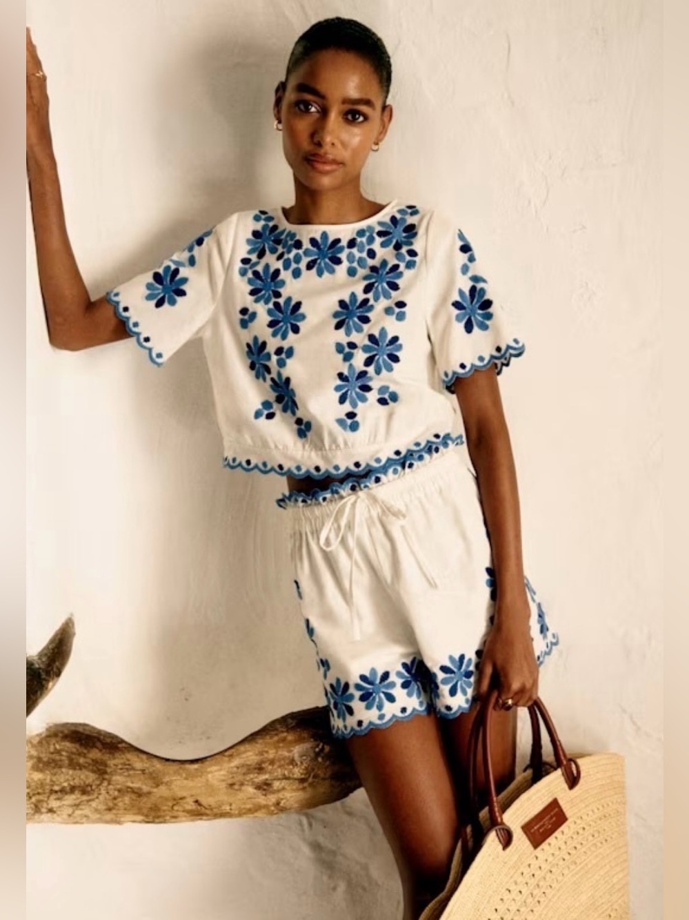 Sezane Enaline Blouse Blue Bouquet Print - Size 12 - Picture 3 of 7